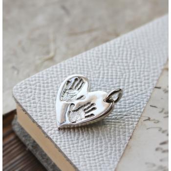 Individual Hand & Footprint Heart Pendant