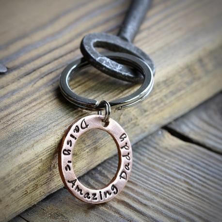 Personalised Daddy Copper Keyring