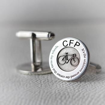 Personalised Cyclist Cufflinks