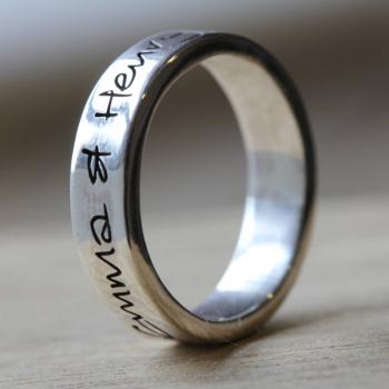 Own Handwriting Personalised Ring 