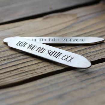 Personalised Silver Collar Stiffeners