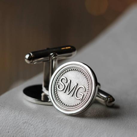 Personalised Silver Initial Cufflinks