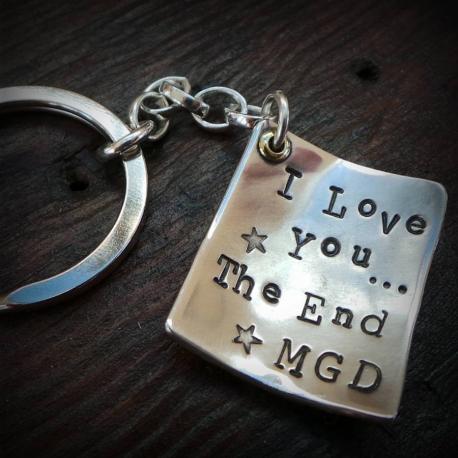 Personalised Silver Message Keyring