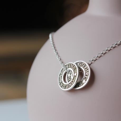 Personalised Silver Washer Talisman Necklace