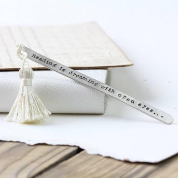 Personalised Silver Bookmark with Tassel