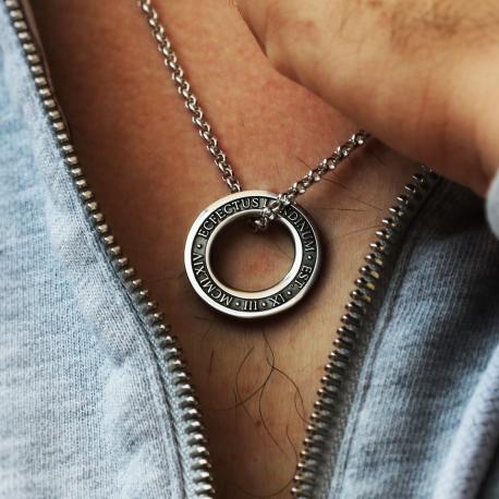 Men's Personalised Silver Washer Necklace