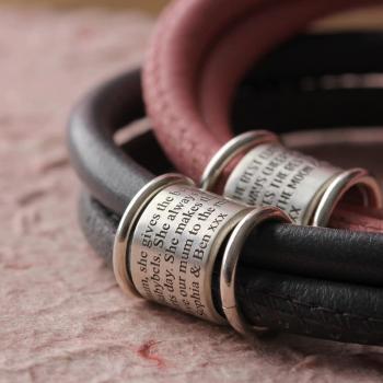 Chapter and Verse Story Bracelet with two silver spinning rings