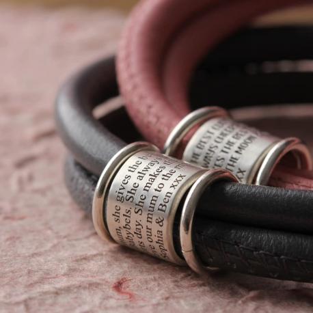 Chapter and Verse Story Bracelet with two silver spinning rings