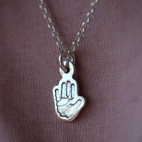 Little Hand or Footprint Charm Necklace