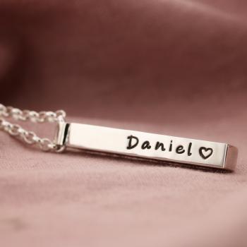 Personalised Silver Family Names Necklace