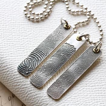 Fingerprint Ingot Pendant - Solo