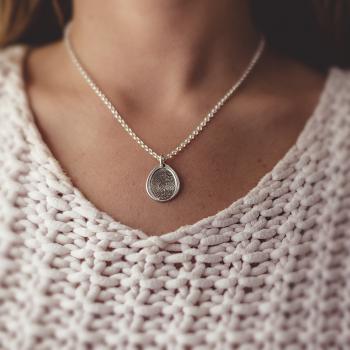 Fingerprint Teardrop Charm - Solo