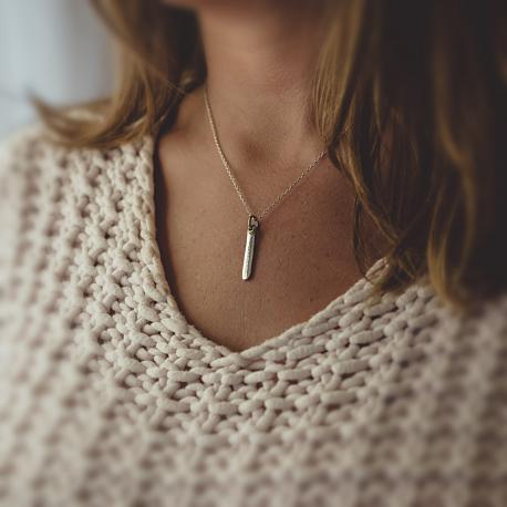 Ashes in Silver Ingot Necklace