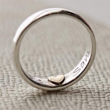 Heart Imprint Personalised Ring