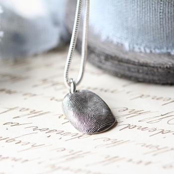 Fingerprint Pebble Necklace