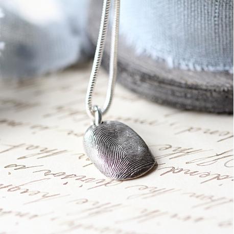 Fingerprint Pebble Necklace