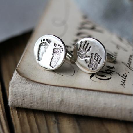 Round Hand & Footprint Cufflinks