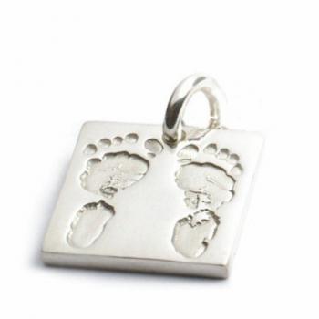 Individual Hand & Footprint Square Charm