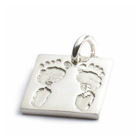 Individual Hand & Footprint Square Charm