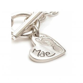 Individual Hand & Footprint Heart Charm