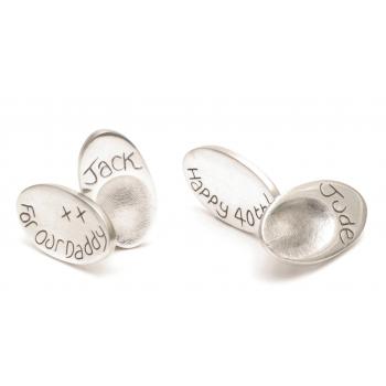 Oval Double FingerPrint Cufflinks (classic range)