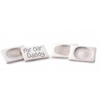 Double FingerPrint Rectangle Cufflinks (classic range)