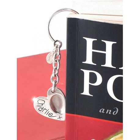 Heart FingerPrint Pendant Bookmark