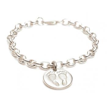 Round Hand & Footprint Belcher Bracelet