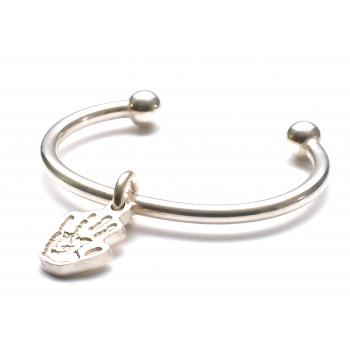 Babys Torque Bangle with Little Hand/Footprint