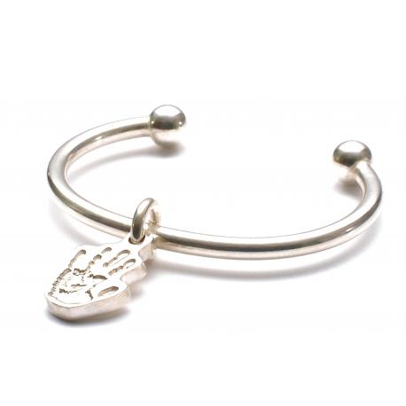 Baby's Torque Bangle with Little Hand/Footprint