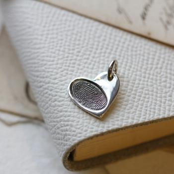 Heart Fingerprint Charm