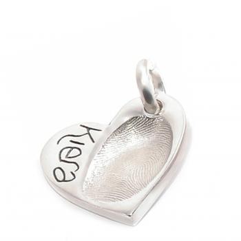 Individual Fingerprint Heart Charm (classic range)