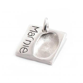 Individual Fingerprint Square Charm (classic range)